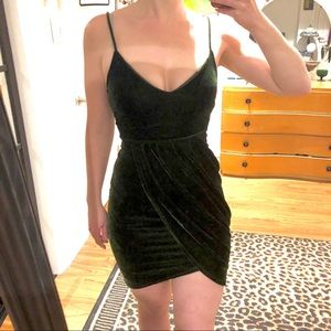 Dark Green Velvet Dress
